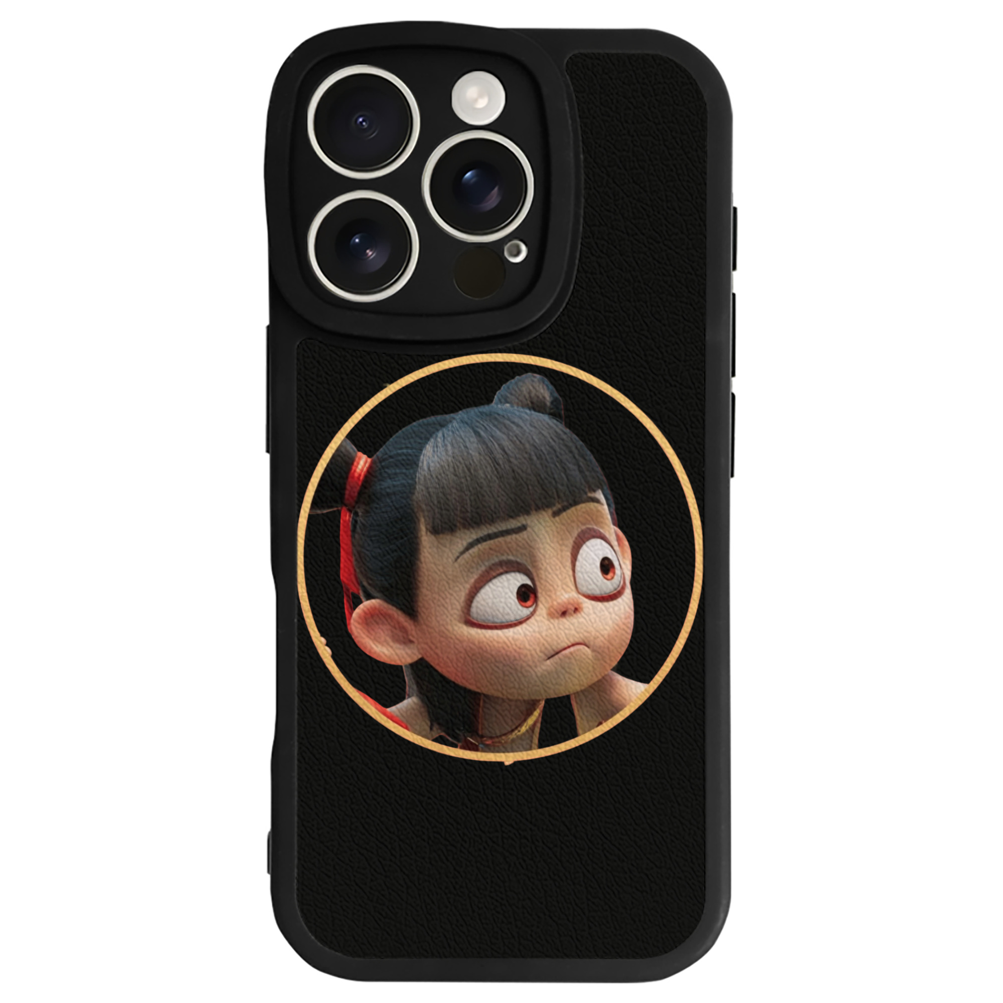 （画像用） Ne Zha 2 ナタ 魔童の大暴れ 【iPhone 16シリーズ対応】シリコンスマホケース（レザー調） 材質：シリコン